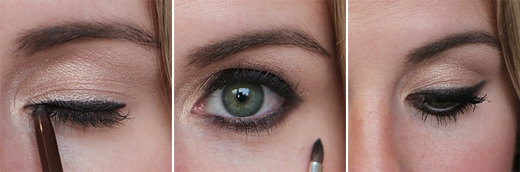  Có thể dùng cọ tán màu mắt nếu eyeliner quá đậm. (Ảnh: Internet)