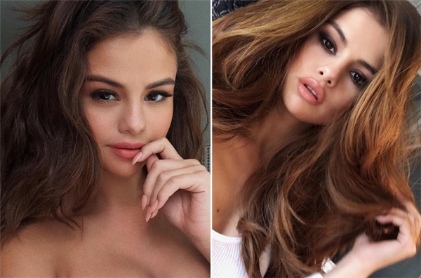 Trước đó không lâu, Selena cũng đã tạm biệt mái tóc màu nâu hạt dẻ quen thuộc để chuyển sang màu tóc nâu vàng caramel nổi bật và sexy hơn.