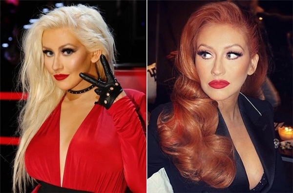 Dù Christina Aguilera vốn nổi tiếng là "tắc kè hoa" trong việc thay đổi mái tóc nhưng pha F5 mới nhất của cô vẫn khiến các fan phải trầm trồ. Từ một ngôi sao "chuyên trị" tóc bạch kim, giám khảo The Voice giờ đã là một cô nàng tóc đỏ siêu nóng bỏng. Với mái tóc đỏ rực rỡ và những đường cong quyến rũ, Xtina trông hệt như phiên bản người thật của nhân vật hoạt hình Jessica Rabbit.