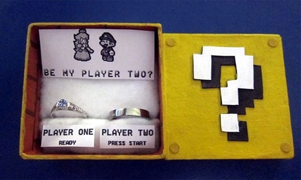 Màn cầu hôn đậm phong cách Mario Kart khiến người được hỏi không thể chối từ: "Làm người chơi thứ hai của anh nhé?" "Người chơi 1: Sẵn sàng. Người chơi 2: Nhấn khởi động"