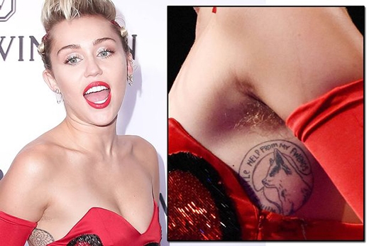Miley có thói quen kì quặc - để lông "vùng cánh".
