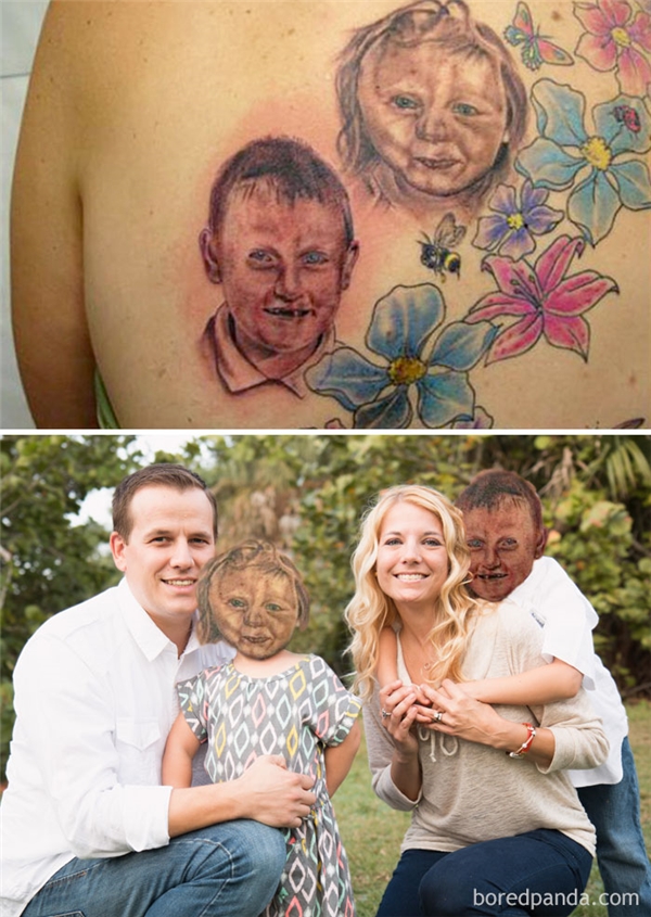 Bức ảnh gia đình trông có chút gì đó ma mị đáng sợ.