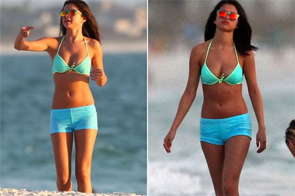 Không sở hữu vòng 1 khủng, Selena vẫn quyến rũ vô cùng khi diện bikini