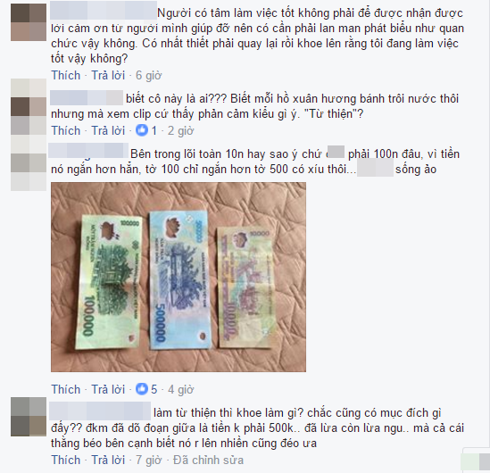 Có bạn trẻ còn chụp ảnh lại tờ tiền và so sánh độ dài ngắn khác nhau. (Ảnh: Chụp màn hình, Nguồn: Tổng hợp)