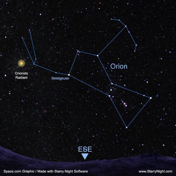 Hình ảnh chòm sao Orion được chụp lại.