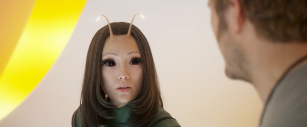 Mantis là một nữ siêu nhân xuất thân từ Huế, Việt Nam, cũng là nhân vật khiến người hâm mộ thích thú nhất trong trailer.