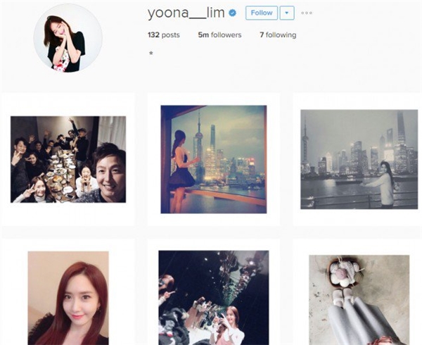 Instagram của Yoona vừa cán mốc 5 triệu lượt theo dõi sau hơn 1 năm lập ra.