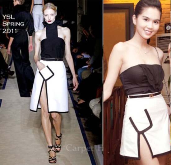 
	
	…và cả chiếc váy giống sản phẩm của hãng thời trang Yves Saint Laurent đến 90%. - Tin sao Viet - Tin tuc sao Viet - Scandal sao Viet - Tin tuc cua Sao - Tin cua Sao