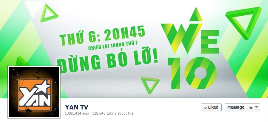Top 10 fanpage đạt trên 1 triệu fan tại Việt Nam