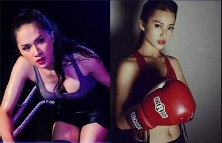 
	
	Boxing girl Khả Ngân nổi lên từ hình ảnh mạnh mẽ, sexy này. Cô nàng tuổi teen khi đặt cạnh Hương Giang đã chứng tỏ vẻ thu hút rất riêng của mình.
