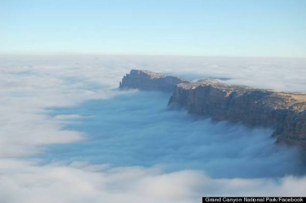 Ngắm sương mù mờ ảo tại dãy Grand Canyon