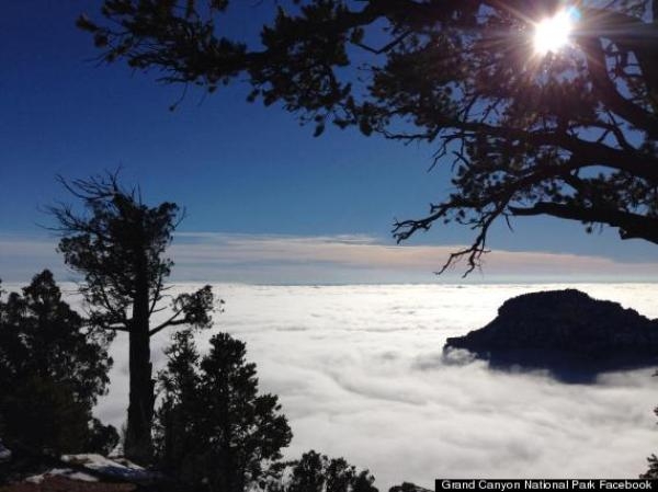Ngắm sương mù mờ ảo tại dãy Grand Canyon