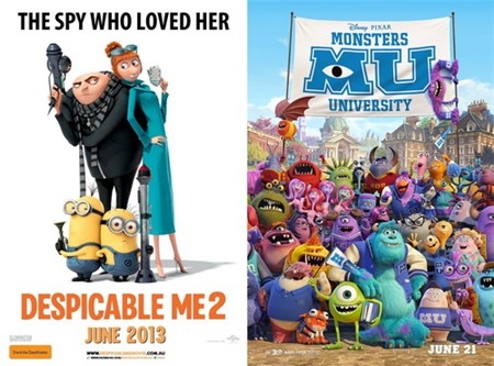 
	
	Despicable Me 2" và "Monsters University" là hai phim hoạt hình ăn khách nhất trong năm.