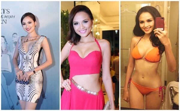 
	
	Diễm Hương cao 1m75 và có vóc dáng khá đẹp với số đo 84 - 61 - 92 khá chuẩn. Ngay từ khi bước chân vào showbiz, Hoa hậu Thế giới người Việt đã được đánh giá cao với vòng ngực trời phú.