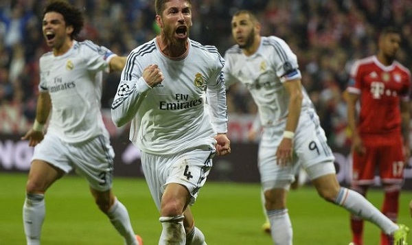 
	
	Sergio Ramos lập đại công trong trận bán kết lượt về với cú đúp đánh đầu đưa Real vươn lên dẫn 2-0. Trung vệ Tây Ban Nha cũng được bình chọn là cầu thủ xuất sắc nhất trận đấu.