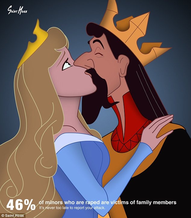 Ngỡ ngàng các công chúa Disney hôn cha mình trong poster tuyên truyền