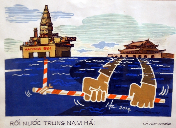 Triển lãm biếm họa về giàn khoan Hải Dương 981
