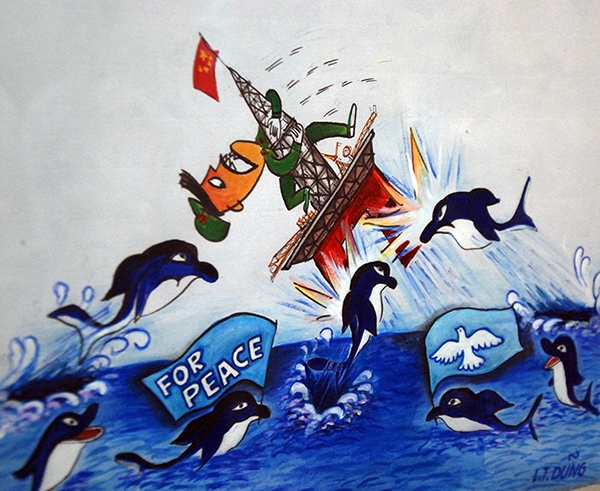 Triển lãm biếm họa về giàn khoan Hải Dương 981