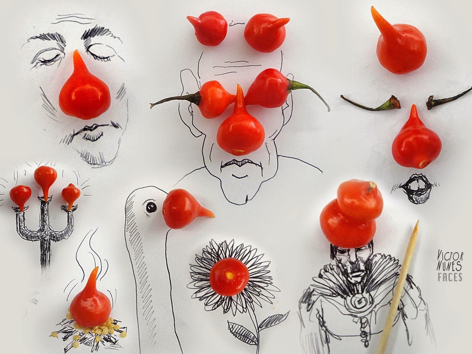 Vui nhộn những "gương mặt" được "vẽ" bằng thực phẩm