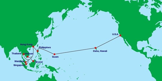 
	
	Tuyến cáp quang AAG trung chuyển phần lớn các kết nối internet từ Việt Nam đi quốc tế. 