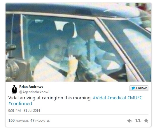 
	
	Vidal đã có mặt ở Carrington