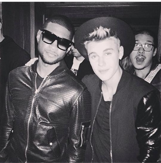 
	
	Justin Bieber đã có buổi gặp mặt với Usher sau buổi biểu diễn.