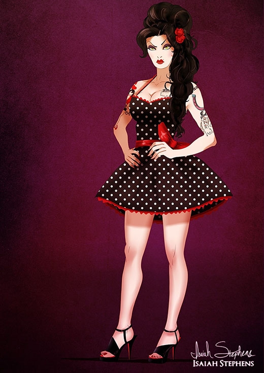 
 
 Bạn có nhận ra Hoàng hậu độc ác của Bạch Tuyết trong hình tượng Amy Winehouse không?