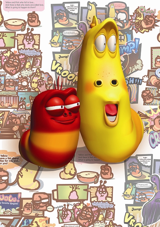 
	
	Hai nhân vật chính đáng yêu trong bộ phim là hai ấu trùng đỏ và vàng
