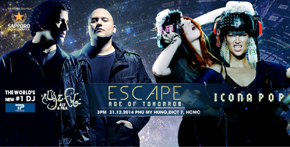 Escape New Year 2015 -  Đại tiệc âm nhạc hoành tráng cùng DJ số 1 thế giới