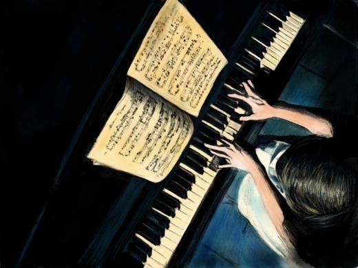 
	
	Bức tranh cô gái chơi đàn piano của người dùng Zengming