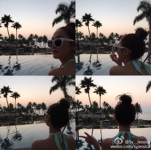 
	 
	Hình ảnh Jessica đăng tải trên Weibo thu hút nhiều sự tò mò của fan