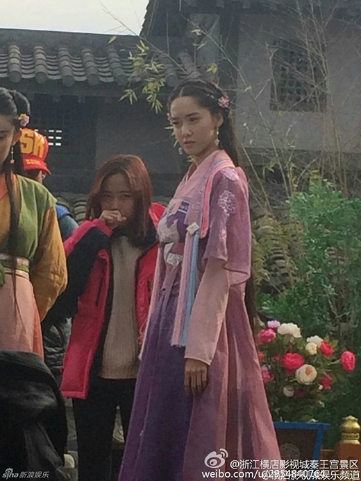 
	
	Yoona trên phim trường God of War Zhao Yun