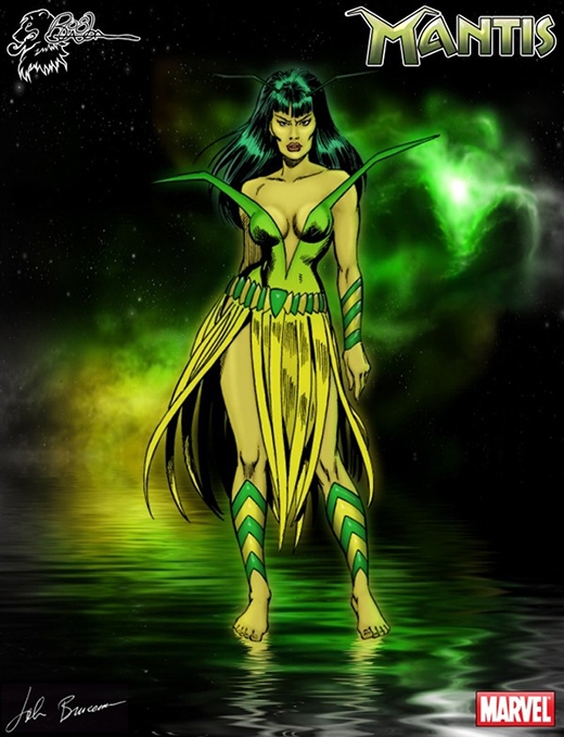 
	
	Mantis là một trong những siêu anh hùng nổi bật của vũ trụ Marvel, cô đứng về phía chính nghĩa thuộc hội Guardian of the Galaxy, Biệt đội không tên Starlord và cả Avengers. Mantis sở hữu rất nhiều năng lực mạnh mẽ như thần giao cách cảm, có thể xuyên không qua các hành tinh, điều khiển thực vật, dự đoán tương lai, sức khỏe bền bỉ hay thậm chí còn tự phục hồi sức khỏe của chính mình. Mantis đã được nhà sản xuất phim chú ý tới và trở thành vị siêu anh hùng người Việt đầu tiên xuất hiện trên màn ảnh rộng. Điểm đặc biệt nữa ở cô gái này đó chính là mối tình với đội trưởng Mỹ - Captain America.