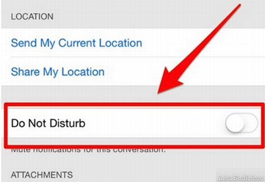 
	
	Nếu âm báo tin nhắn là phiền phức với bạn? Trên giao diện tin nhắn, bạn có thể bật tính năng 'Do not Disturb' lên để tắt âm thông báo có tin nhắn đến.