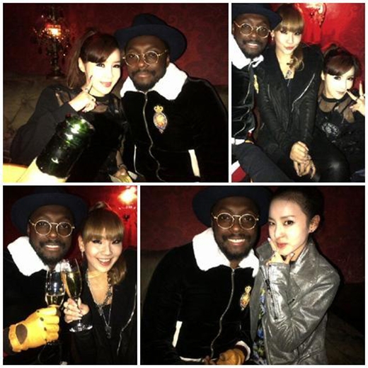 
	
	Tháng 2/2012, 2NE1 có một cuộc gặp gỡ thú vị với Will.I.Am tại hộp đêm để mừng sinh nhật của CL.