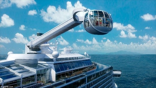 
	
	Cabin Bắc Đẩu có khả năng xoay 360 độ và nâng hành khách lên cao 90m so với mặt nước biển để ngắm cảnh.