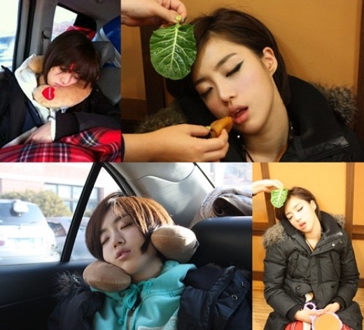 
	
	Eunjung (T-ara) cũng nhiều lần bị chụp lại những dáng ngủ 'khó đỡ'.