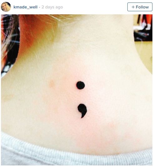 Bất ngờ với ý nghĩa hình xăm dấu chấm phẩy  Đỗ Nhân Tattoo