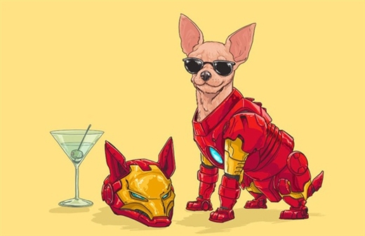 
	
	Giống chó sang chảnh Chihuahua vào vai Người sắt Iron Man giàu có
