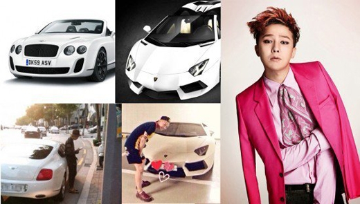 
	
	Anh chàng G-Dragon (Big Bang) có tới 2 chiếc xe là Bentley Continental GT trị giá 4.8 tỉ đồng và Lamborghini Aventador trị giá đến 12,2 tỉ đồng.