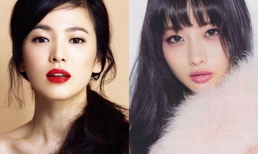 
	
	Với gương mặt trái xoan, đôi mắt to tròn và đôi môi mọng nước, Song Hye Kyo và Satomi Ishihara trông chẳng khác gì hai chị em.
