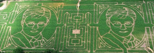 
Mê cung Top Pearsy's Maize, York, Anh khổng lồ này là ý tưởng của một người nông dân muốn làm đẹp cho cánh đồng của mình. (Ảnh: Internet)