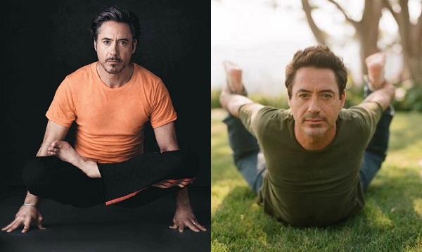 
Anh chàng "Iron Man" Robert Downey Jr cũng là một "tín đồ" trung thành của yoga. Trước kia, Robert từng nghiện ma túy, do vậy anh tập yoga để kiểm soát cơn nghiện và tăng cường sức khỏe. Bài tập yêu thích của Robert là power-flow yoga vì nó giúp duy trì thân hình săn chắc và cân bằng tinh thần. Trong những lúc bận rộn trên phim trường, anh thường tranh thủ tập luyện giữa các cảnh quay.