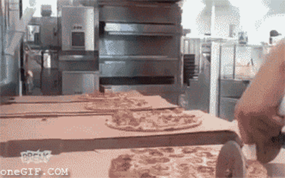 
Cắt bánh pizza siêu nhanh. (Ảnh: Internet)