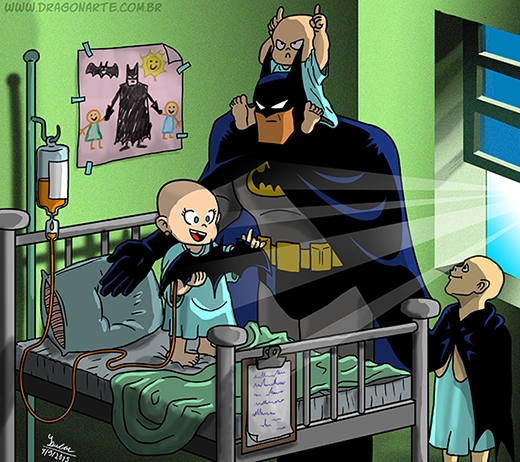 
Khi Batman trở thành ông bố đảm đang. (Ảnh: Dragonate)