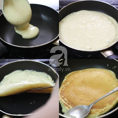 Cách làm bánh Pancake mật ong ngon tuyệt 4