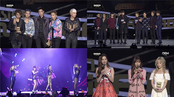 Twice bất ngờ đạt giải tân binh, Big Bang, EXO thắng lớn tại MAMA 2015