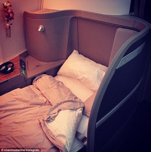 
Schlappig nói chiếc giường trên máy bay là tuyệt vời nhất. (Ảnh: Internet)