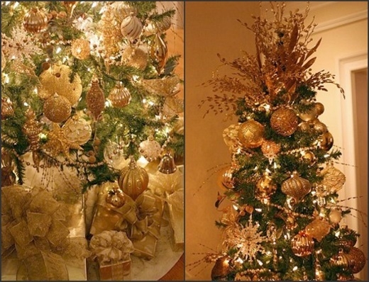 
Thay vì hai tông màu chủ đạo của Giáng sinh là xanh lá và đỏ, người Paris chọn tông vàng lấp lánh để trang trí nhà cửa, cây thông Noel hay bàn tiệc. (Ảnh: Internet)