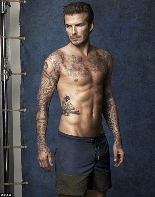 
Thân hình lí tưởng của David Beckham cũng là mục tiêu phấn đấu của Justin. (Ảnh: Internet)
